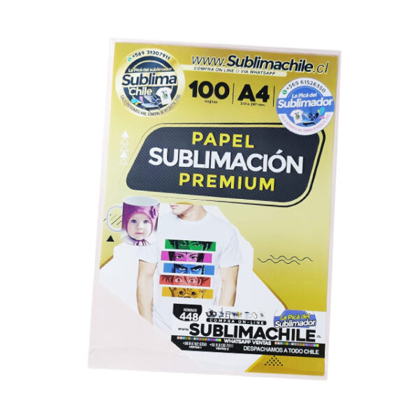 Papel De Sublimacion Premium A4 Sublimachile 